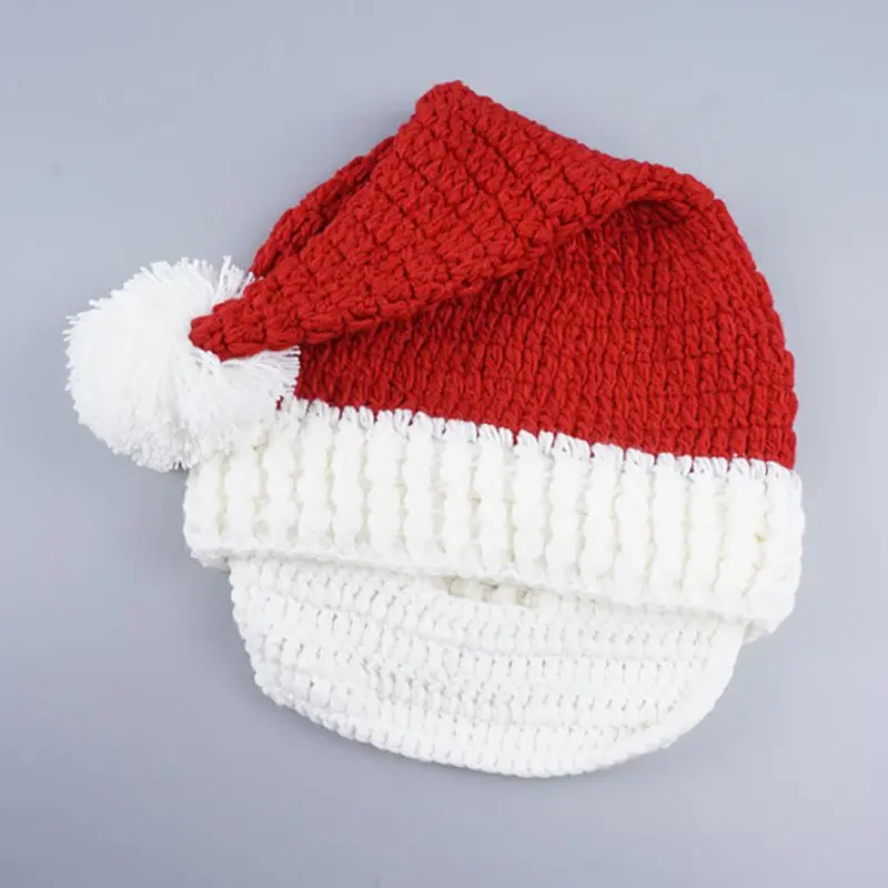 Рождественская шерстяная маска, шапки для мужчин и женщин, забавная осенне-зимняя теплая вязаная модная шапка, Рождественская шапка