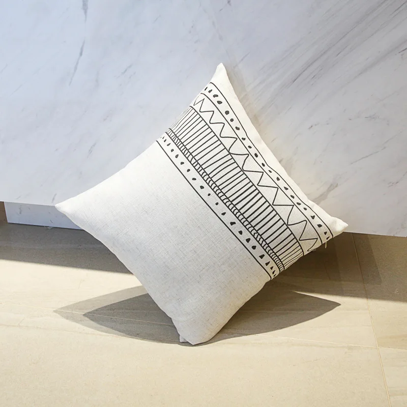 

Simple European pillowcase,pillowcase,no pillow core, cotton linen pillowcase, 4 colors，45*45CM