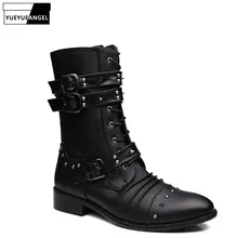 Модные высокие ботинки в английском стиле; мужские кожаные ботильоны с острым носком на молнии с заклепками; мотоциклетные ботинки наивысшего качества; chaussure homme