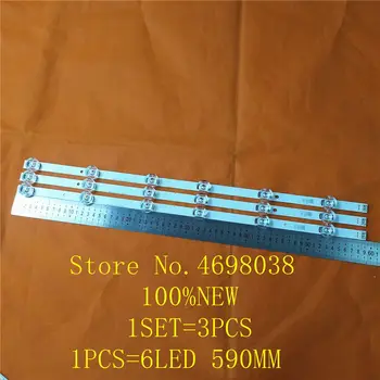 

New 3 PCS*6LED 590mm LED backlight strip bar compatible for LG 32LB561V UOT A B 32 INCH DRT 3.0 32 A B 6916l-2223A 6916l-2224A