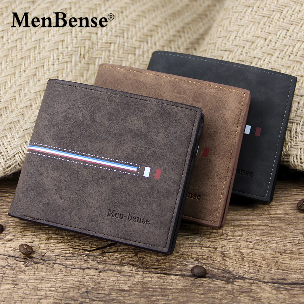 

New Men's Wallet Short Multi-card mens wallet Multifunctional Youth Fashion Casual Matte Wallet Vintage leather purse PU