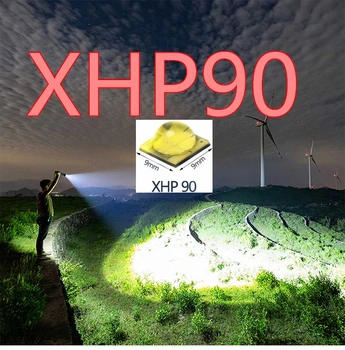 

Yunmai Flashlight XHP90 Xhp70.2 Flashlight Power 26650 Or 18650 Battery Powerful Tactical Flash Light Torch For Camping Hunting