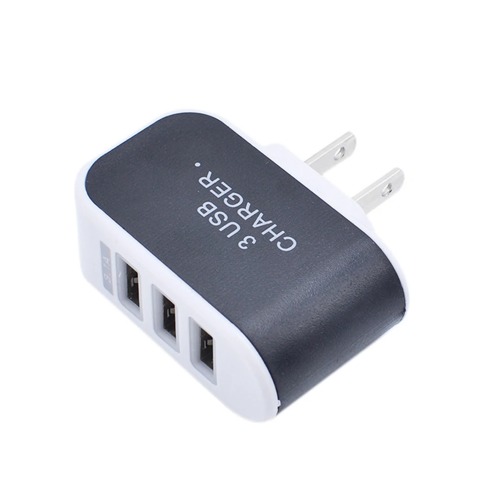 Универсальный 3 USB источника питания Адаптеры портативный домашний Путешествия AC зарядное устройство адаптер со светодиодный светильник-индикатор для планшеты и смартфоны