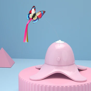 

Electronic Pet Cat Toy Automatic Cat Exercise Toy Butterfly Stick Intelligent Rotating Toys HG99