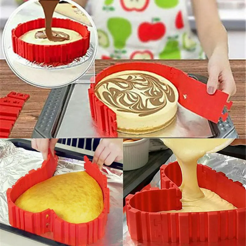 Silicone Springform Pan With Glass Base Cheesecake Mold Tool Convenient And  Detachable Baking Silicone Cake Mold (Random Color) - AliExpress