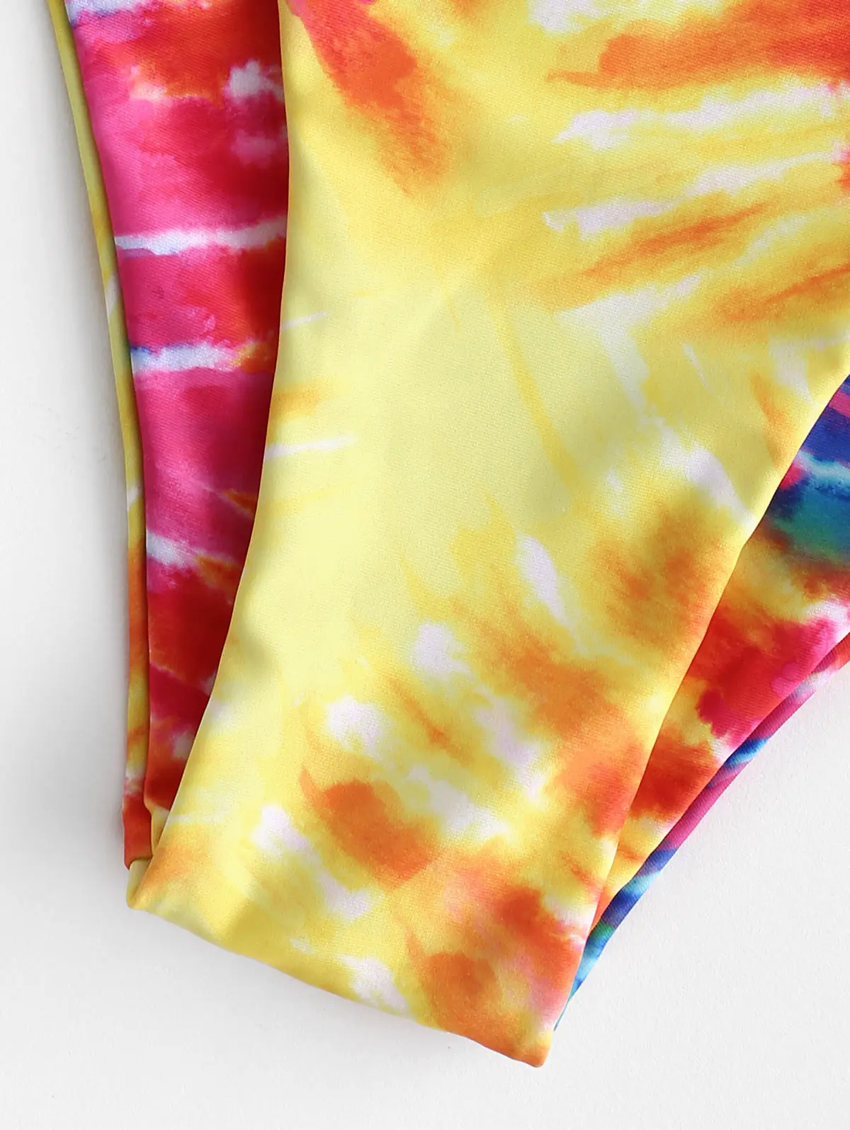 ZAFUL Tie Dye завязанный купальник бикини с мягкими чашечками сексуальный купальник женский галстук погружающийся в шею купальный костюм с пуш-ап шикарное эстетическое бикини