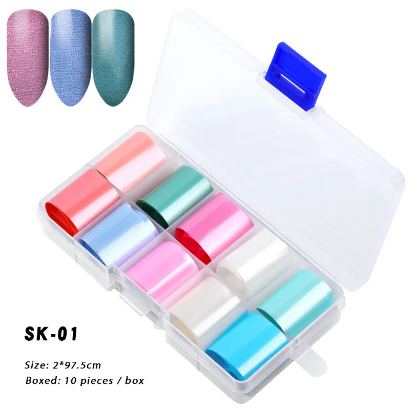 Solid Nail Decal Multi Color Nail Art Diy Decorations Colorful Nail Stickers 2 97 5 Cm 10 Pcs Box Fashion Design Tool Stickers Decals Aliexpress