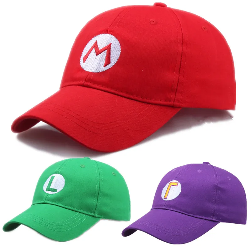 

Super Mario Luigi Bros Sun Hats Cosplay Baseball Cap Prop