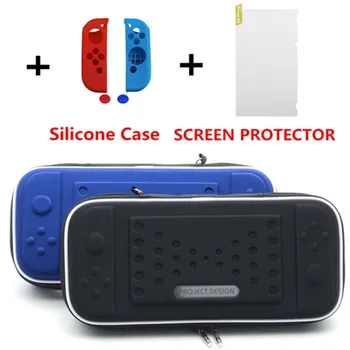 

EVA Hard Pouch Carrying Storage Travel Bag Shell with Screen Protector Joy Con Silicone Case Grips for Nintend NS Switch Console