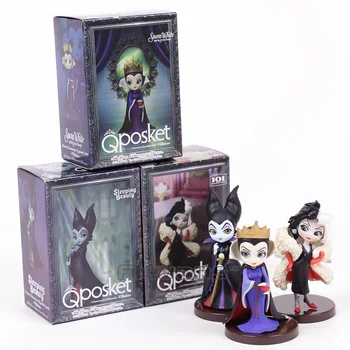 

Q Posket Characters Snow White Evil Queen Villains Maleficent PVC Figures Toys 3pcs/set 8~9cm