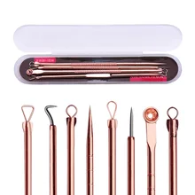 4 шт./компл. игла для удаления прыщей Blackhead для удаления черных точек инструмент для удаления прыщей по уходу за кожей Инструменты из розового золота чистка лица Прямая