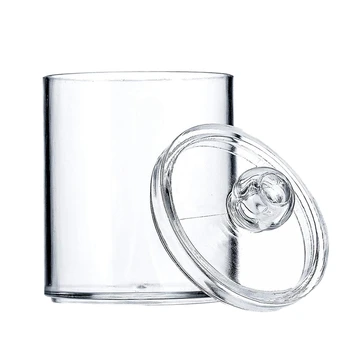 

Dispenser Apothecary Jars Bathroom Holder Storage Canister Clear Plastic Acrylic Jar For Cotton Ball,Cotton Swab,Q-Tips,Cotton R