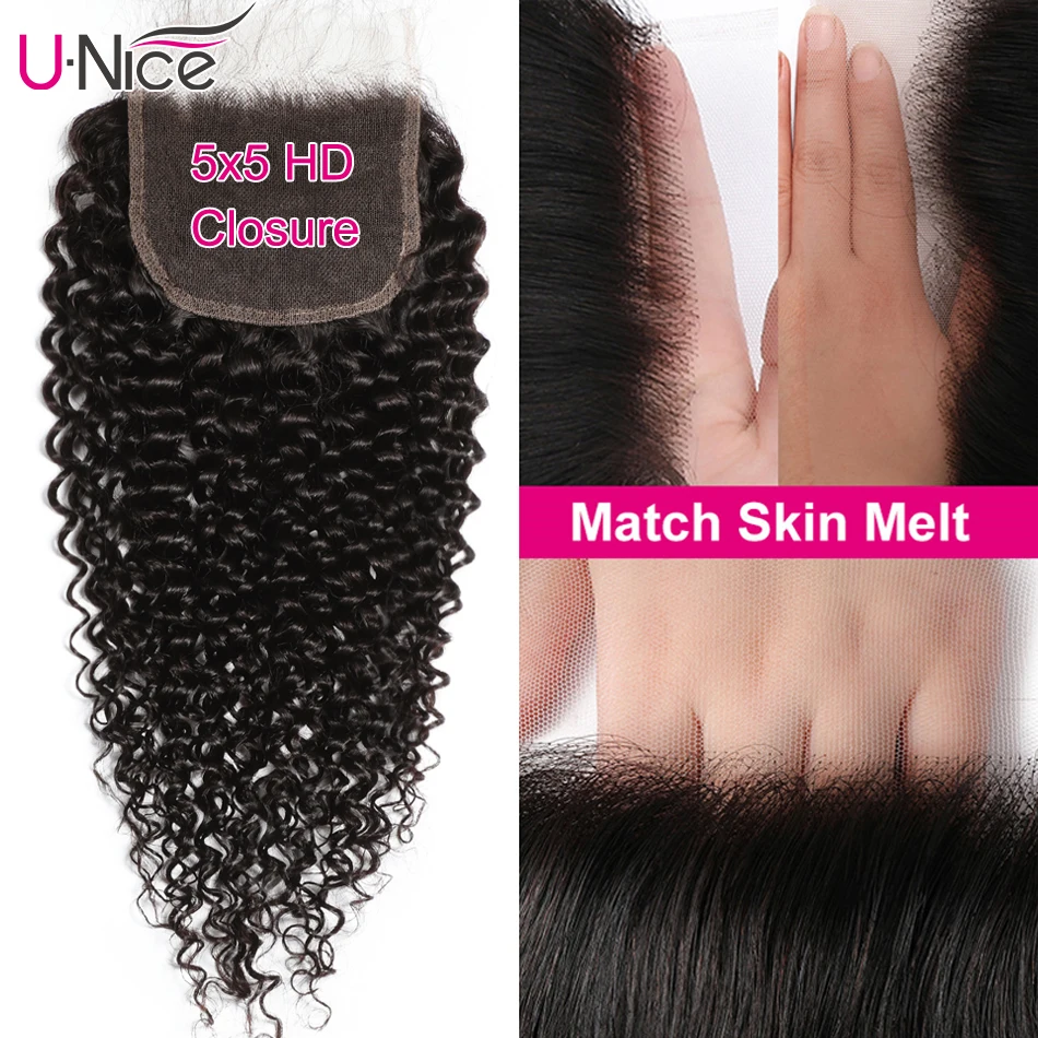 Human Hair Extensions Human Hair Closure Human Hair Lace Product 5x5 HD Lace Closure 10-20inch