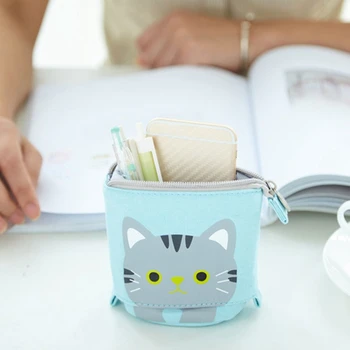 

24 Types Lovely Household Telescopic Pen Home Office Storage Bags Cute Cartoon Multi-function Deformable Portable Cosmetic Bag