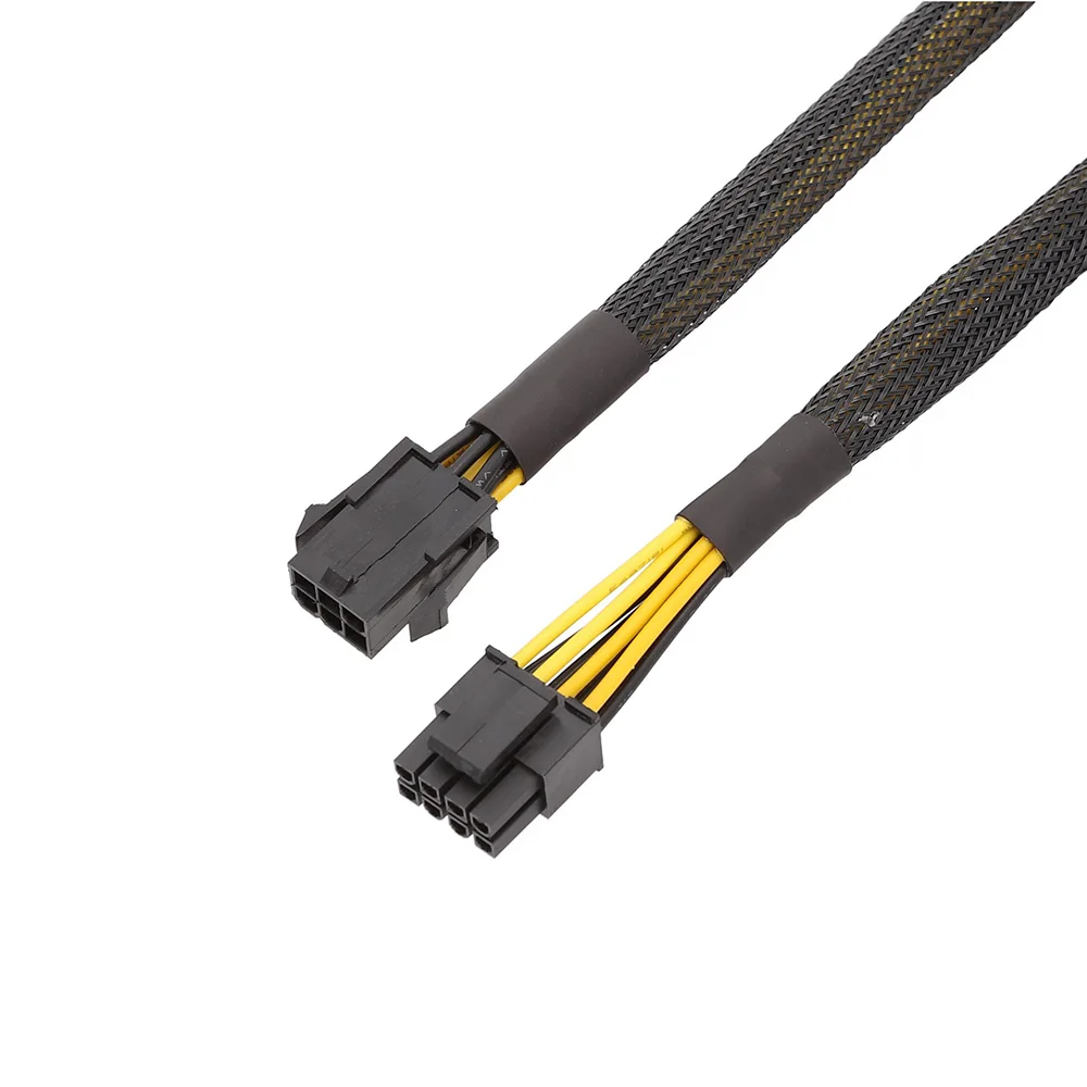 

1pcs/pack PCI Express GPU 6pin female to motherboard 8pin Male GPU 6pin to 8pin(4+4) power supply cable adapter 20cm 18AWG