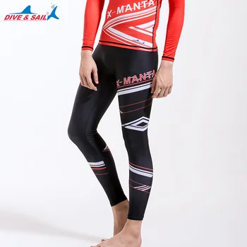 

DIVE&SAIL Men Summer Beach Swimwear Rash Guard Man Slim-fit Sports Pants Summer Beach Swimming Surfing Anti Jellyfish Leggings