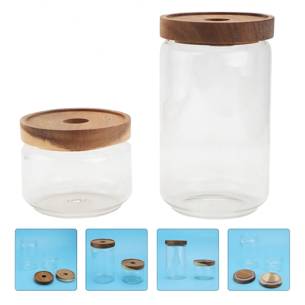 

2pcs Sealed Canisters Food Container Storage Container for Room Kitchen