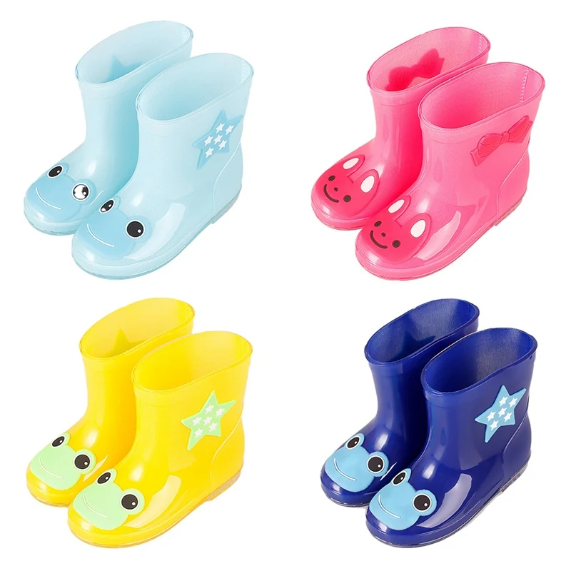 

Cute Children's Water Shoes Waterproof Rain Boots Classic Children's Boys Girls Shoes PVC Rubber Kids Babys Cartoon Shoes