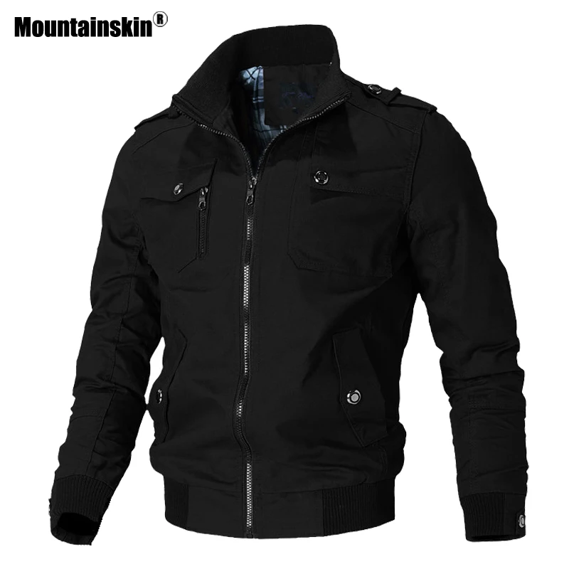 Мужская ветровка Mountainskin армейская Повседневная куртка в стиле милитари верхняя