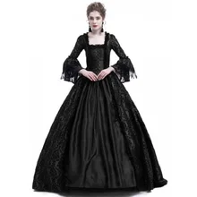 Larp Halloween Velvet Witch Princess noble Long Dress Adult Costume Cosplay Outwear Gothic Medieval Dress trumpet Queen Costume