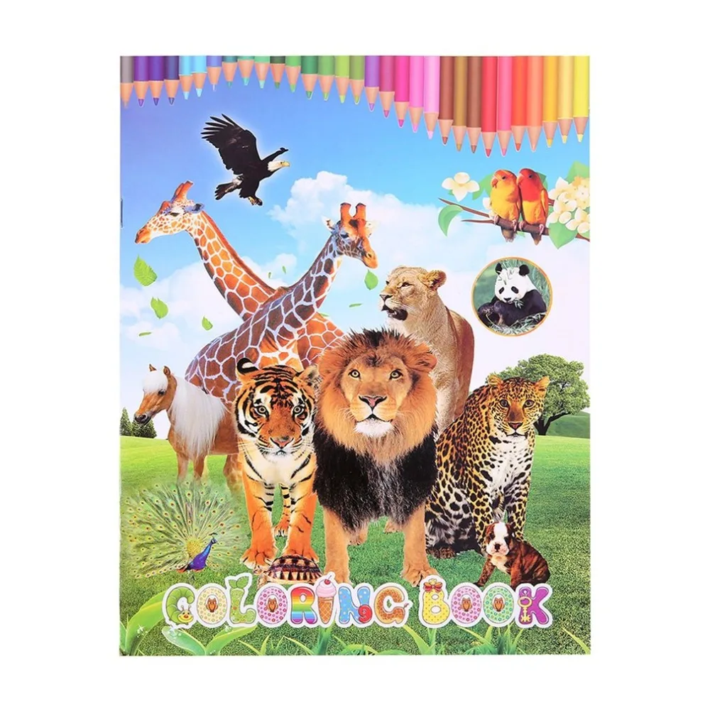 

Animals Baby Drawing Book Kids DIY Crafts Toy Baby Educational Painting Coloring Drawing Toys With Stickers