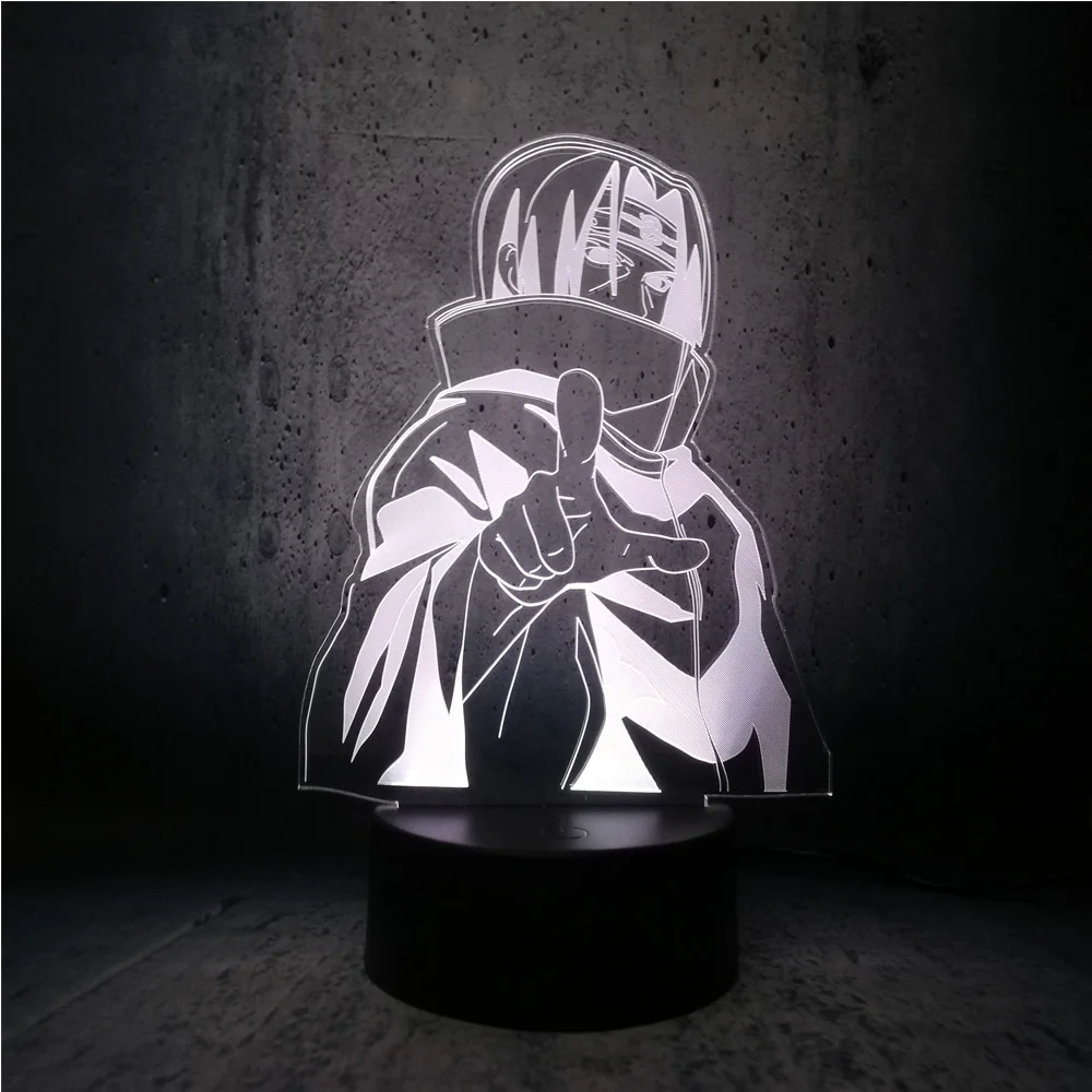 Лампа Naruto Sasuke s brother половинная крутая мультяшная Мужская Ночная лампа Декор для