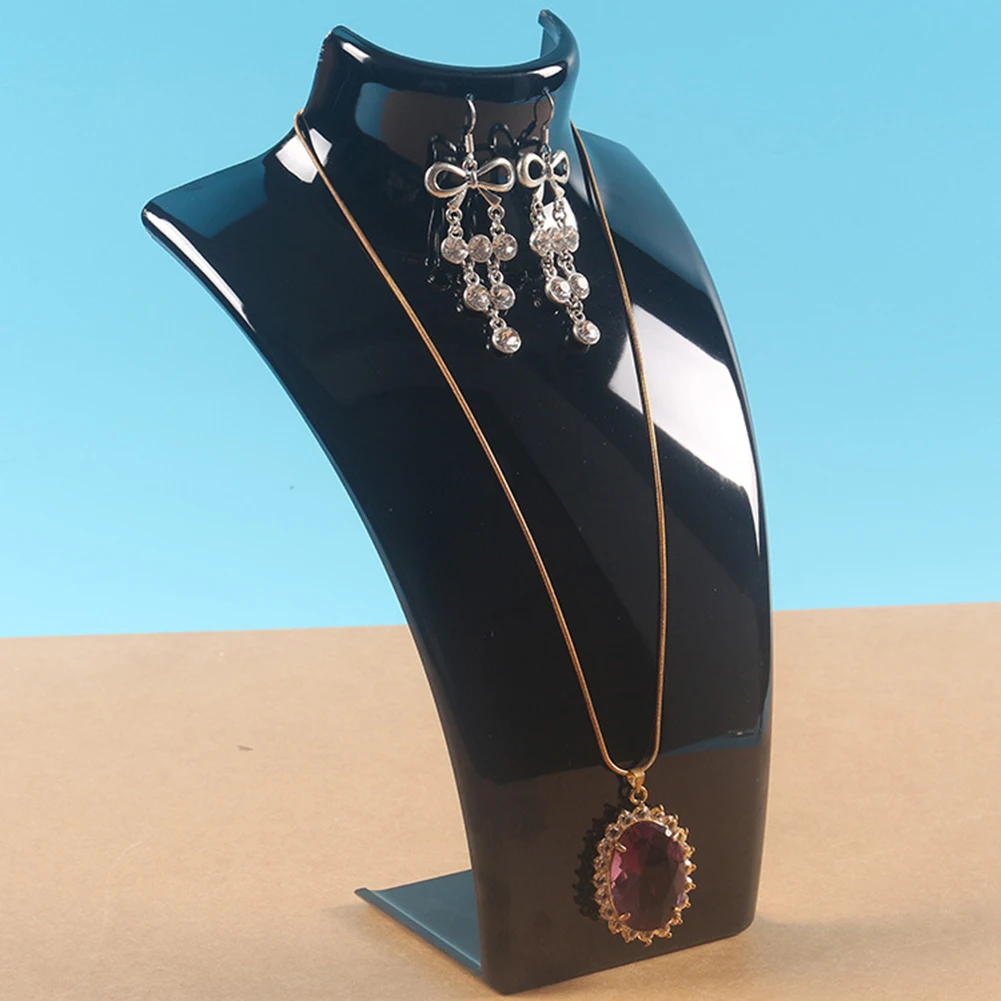 Plastic Mannequin Bust Jewelry Display Rack Necklace Display Holder