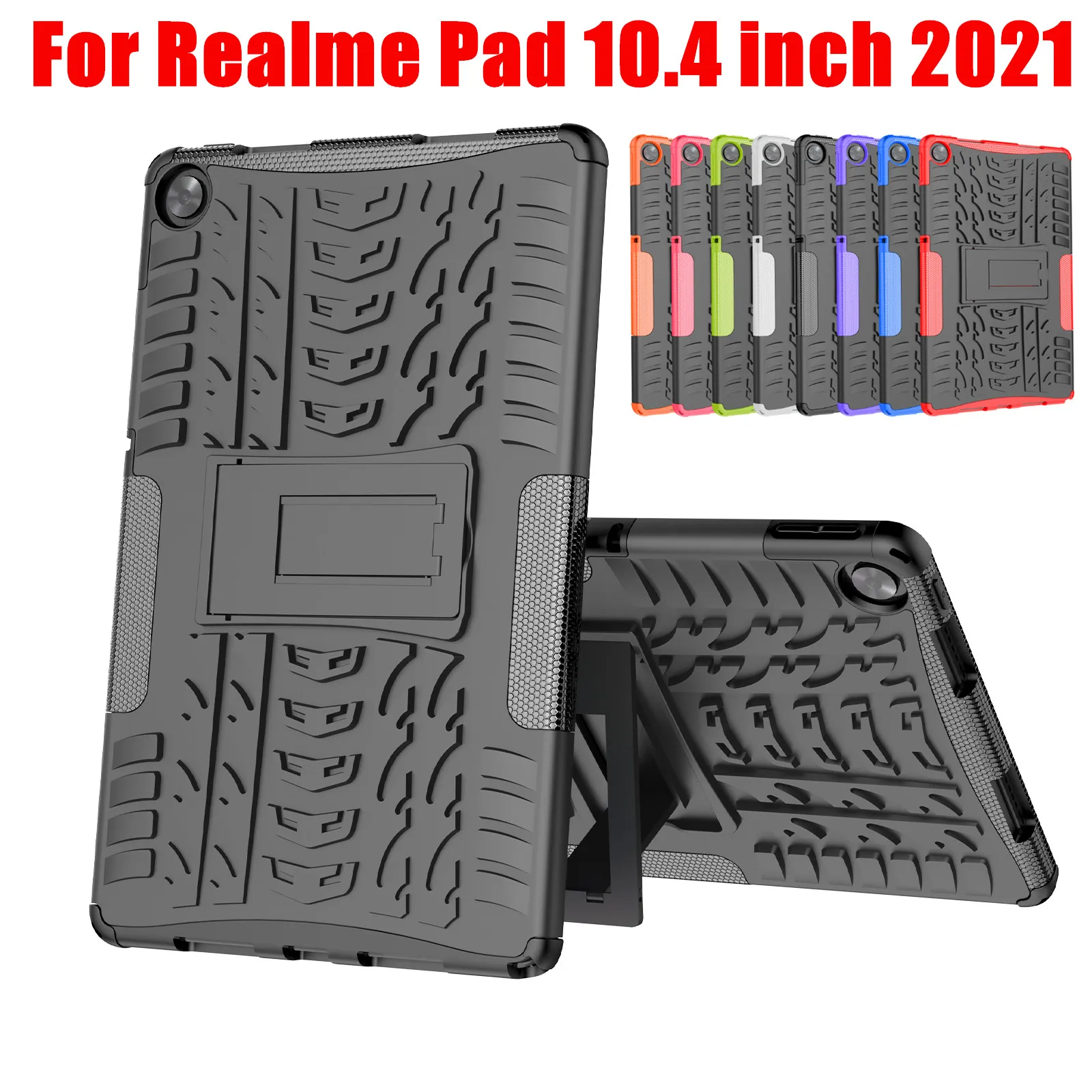 

Tablet Case For Realme Pad Case 2021 armor case full body TPU+PC Shockproof Stand for Realme Pad 10.4 inch 2021 Tablet Kids