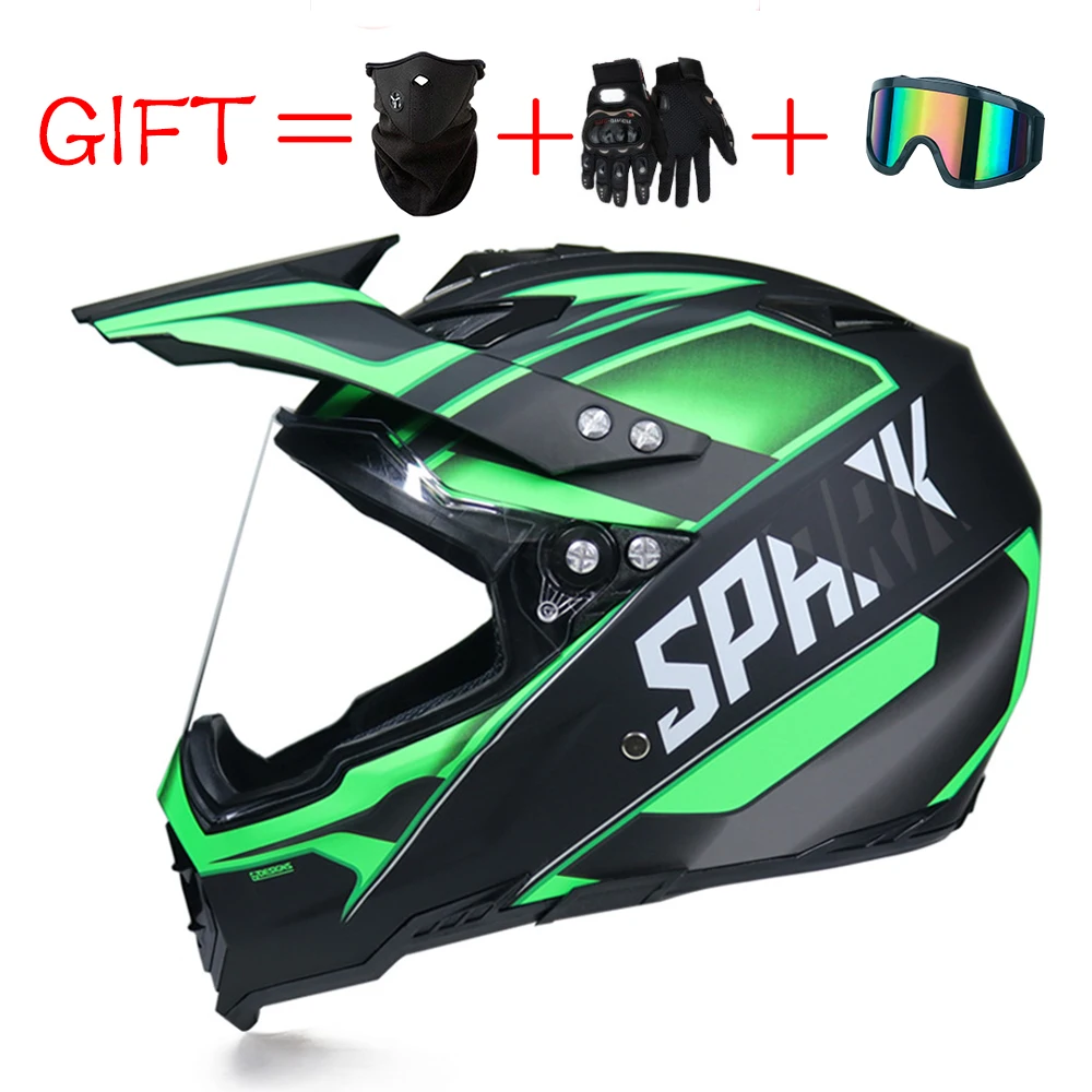 Гоночный Кроссовый мотоциклетный шлем DOT Casque Moto Capacete Moto Casco бездорожье полное лицо винтажный Кроссовый шлем для женщин 3 подарка