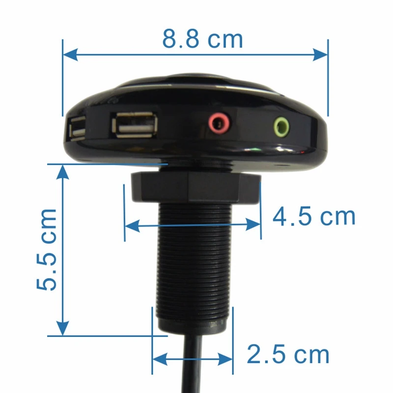 Столик для ПК переключатель с двумя портами Usb+ кнопка сброса питания+ светодиодные фонари