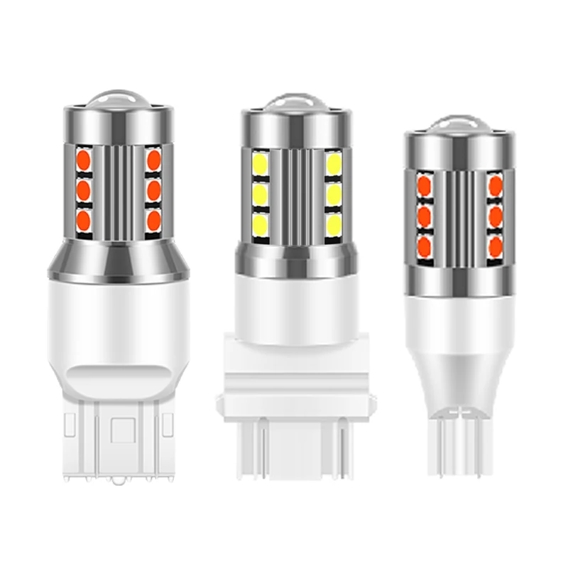 

10pcs T15 W16W T25 3156 3157 T20 7440 7443 Car LED Turn Signal Light Brake lamp Reverse Lights Bulb 15SMD 3030 White Red DC12V