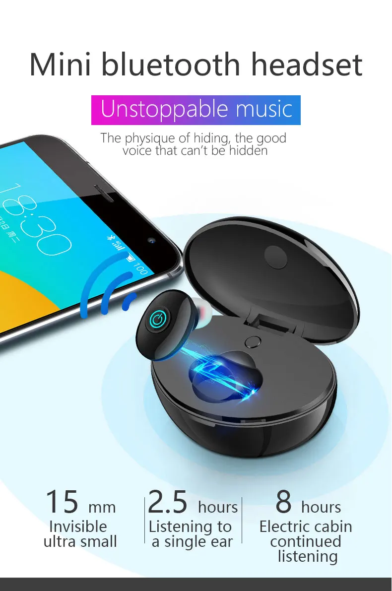 Беспроводная гарнитура UTHAI D16, Bluetooth 5,0, гарнитура TWS HIFI, Мини спортивная Гарнитура, Поддержка iOS/Android, телефон, HD вызов