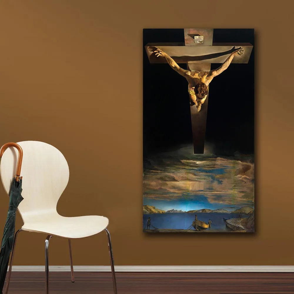 Salvador Dali-christ-of-john-of-the-cross настенное искусство картины для гостиной домашний Декор картина маслом на холсте