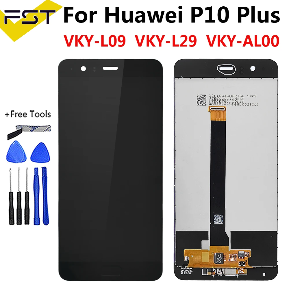

For Huawei P10 Plus P10plus LCD Display + Touch Screen Digitizer Assembly Repair Replacement Parts 5.5" For VKY-L09 VKY-L29