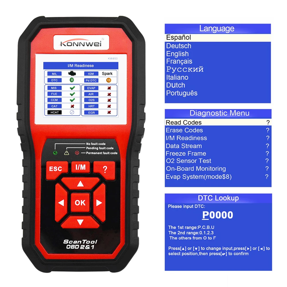 OBD2 Auto Diagnostic Scanner Tool Car Engine Code Reader Scan Diagnosis Acessories for BMW Volvo Peugeot Mercedes Benz Toyota VW
