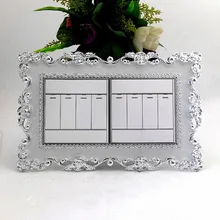 Смола двойной светильник переключатель объемного звучания разъем палец пластины панель Декор B88