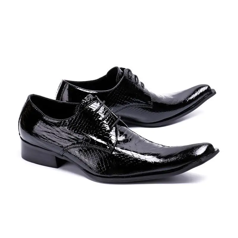 Formal Shoes Men Genuine Leather Oxford Shoes For Men Black Dress Wedding Shoes Lace Up Men Flats Business Office Shoes