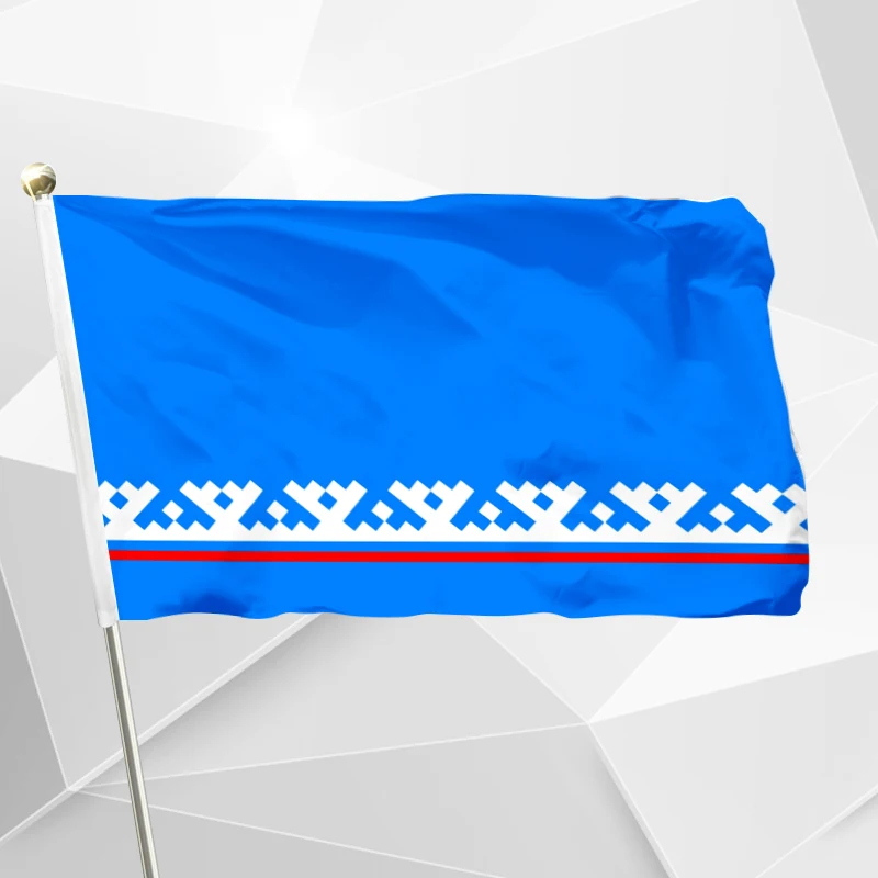 Флаг ямаль-Ненецкого автономного округа 90x150 см 3x5 футов 120 г 100D полиэстер 60x90 21x14