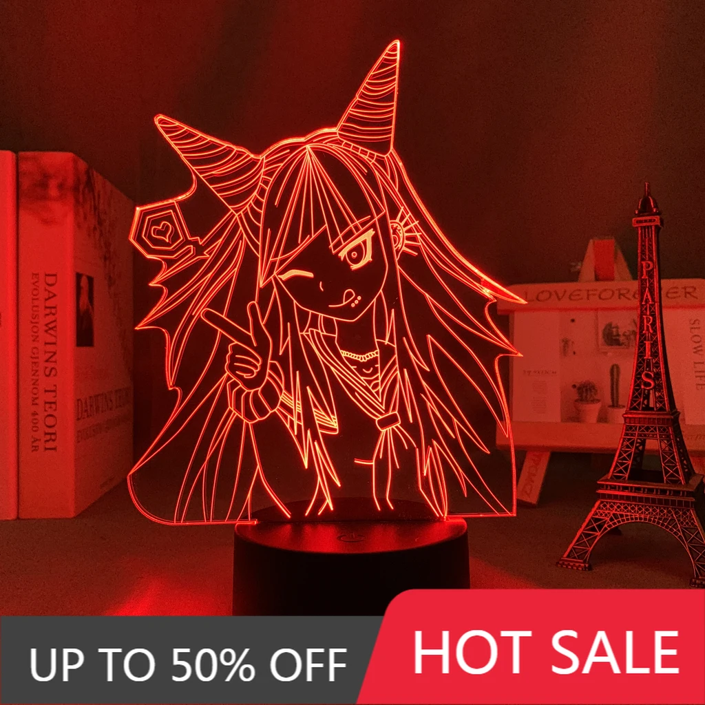 

Аниме 3D LampDanganronpa светодиодный светильник Ibuki Mioda лампа для спальни Декор Детский подарок