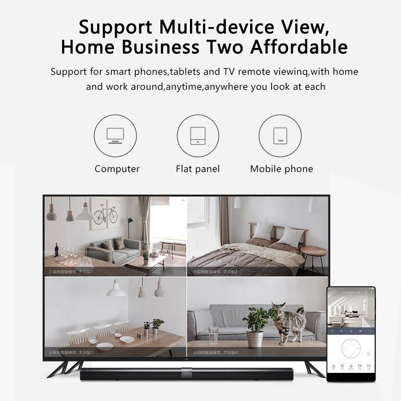 Оригинальная умная IP камера Xiaobai популярная версия угол обзора 1080P HD ночное