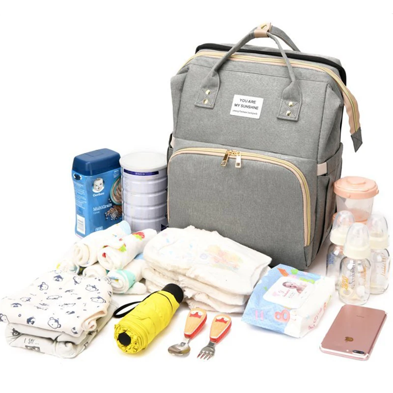 Baby Diaper Bag with Changing Cover Sleeping Bag for Babies Mummy Stroller Organizer Nappy Bag Women Large Capacity Backpack