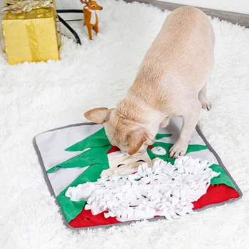 

Christmas Dogs Snuffle Mat Pet Leak Food Anti Choking Mat Cat Dog Training Blanket Nose Work Toy Pet Feeding Intelligence Mat