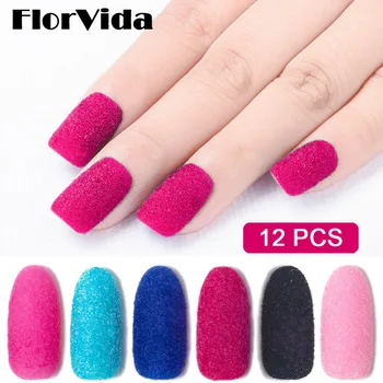 

FlorVida 12 Colors Kit New Woolen Powder Nail Art Glitters For Winter Villus Matte Dusts Fashion Nails Manicure Decorations