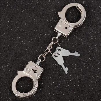 

Fashion Creative Men Metal Handcuffs Shape Chain Keychain Keyring Key Ring Jewelry Gift