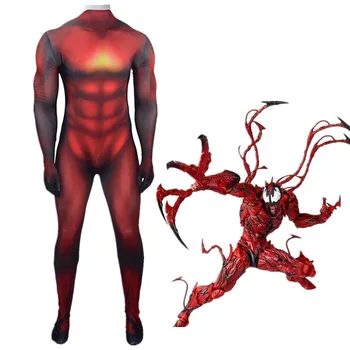 

New Carnage Cosplay Costume Cletus Kasady Megamind Tight Jumpsuit Adult Child Man Woman Masquerade Performance Clothing