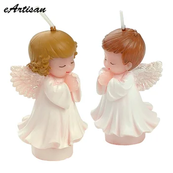 

2pcs/set Children's Birthday Party Decoration Birthday Candle Creative Cake Decoration Baby Angel Boys Girls Candle Sets