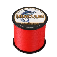 Hercules Braided Fishing Line 8 Strands Red 100M 300M 500M 1000M 1500M 2000M Saltwater Fishing Cord linha multifilamento 8 fio 1