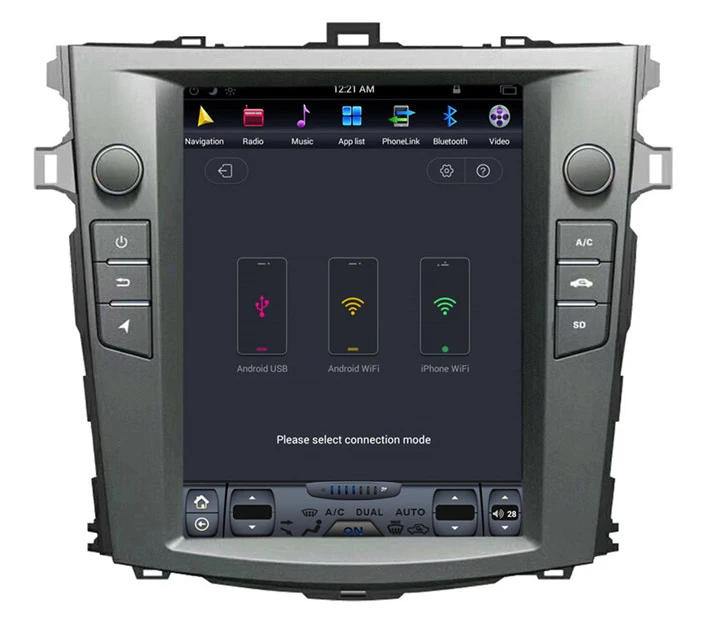 10.4\ tesla style vertical screen android 9.0 Six core Car GPS radio Navigation for Toyota Corolla 2006-2013 automatic A/C 10.4\ tesla style vertical screen android 9.0 Six core Car GPS radio Navigation for Toyota Corolla 2006-2013 automatic A/C