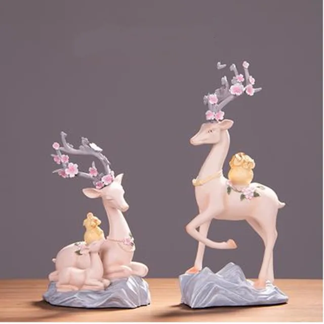 $US $88.00 Creative European deer sculpture artwork Christmas crafts gifts home office restaurant bar table decorations