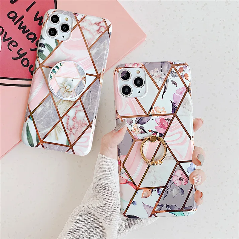 Розовый чехол для телефона с геометрическим рисунком цветка huawei mate 30 Pro 20 P30 P20 Lite